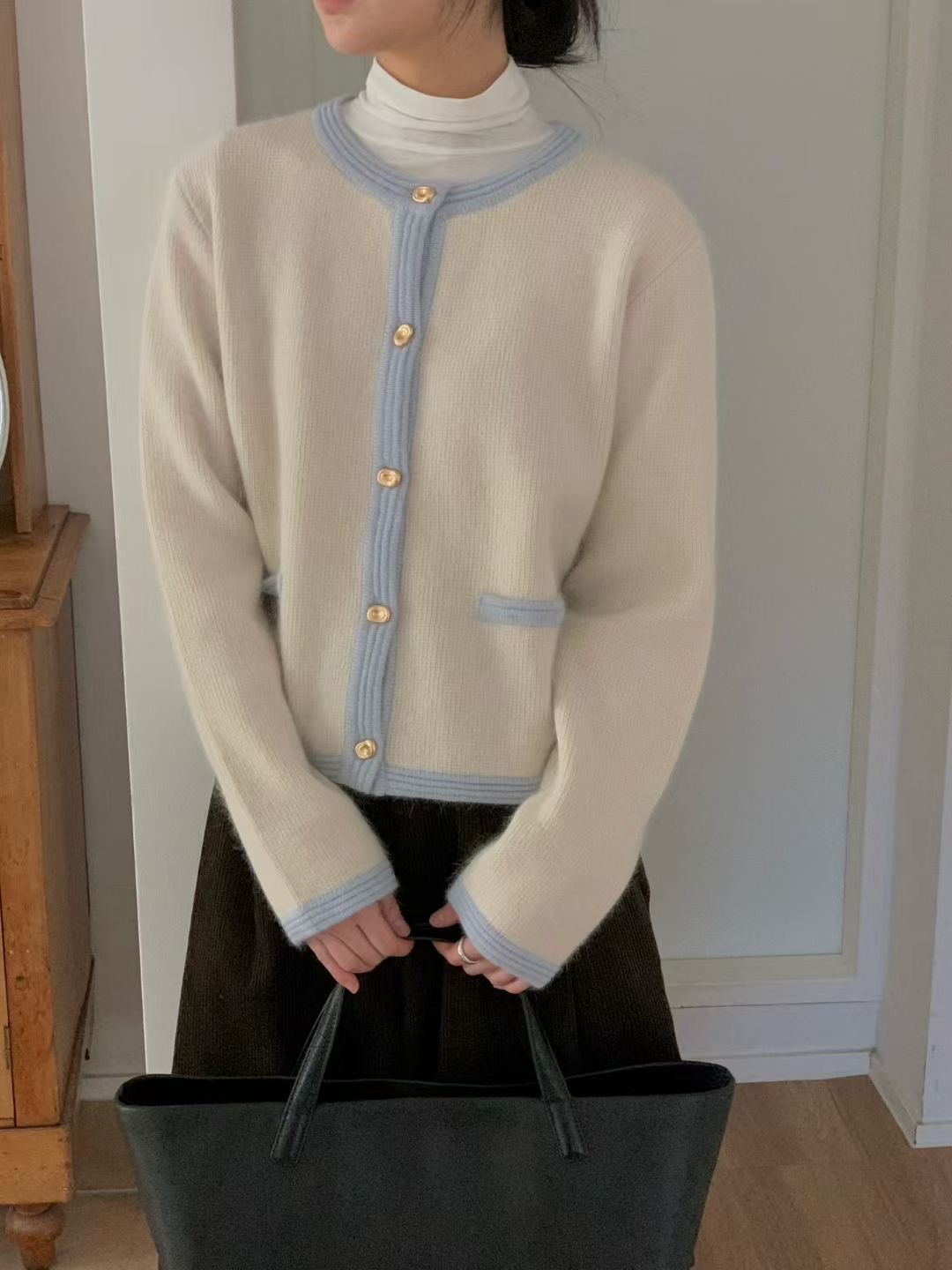 LURE東大門㊣直郵女士新品休閑推薦職業時尚人氣針織衫安哥拉LURE針織衫圖色2