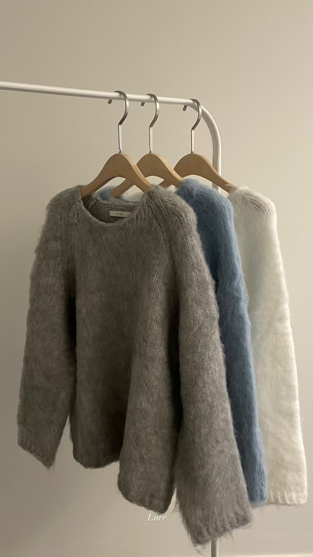 LURE韓國直郵㊣女裝新款時尚25秋冬熱賣推薦職業休閑針織衫LURE針織衫圖色2左二色