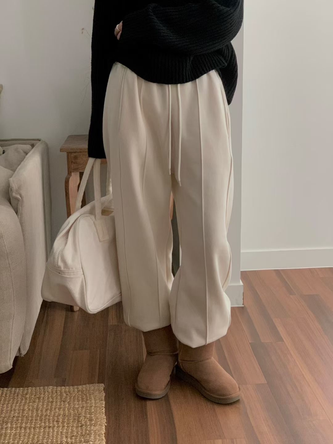 LURE東大門㊣代購女裝新款人氣職業熱賣25秋冬休閑時尚休閑褲LURE休閑褲圖色1