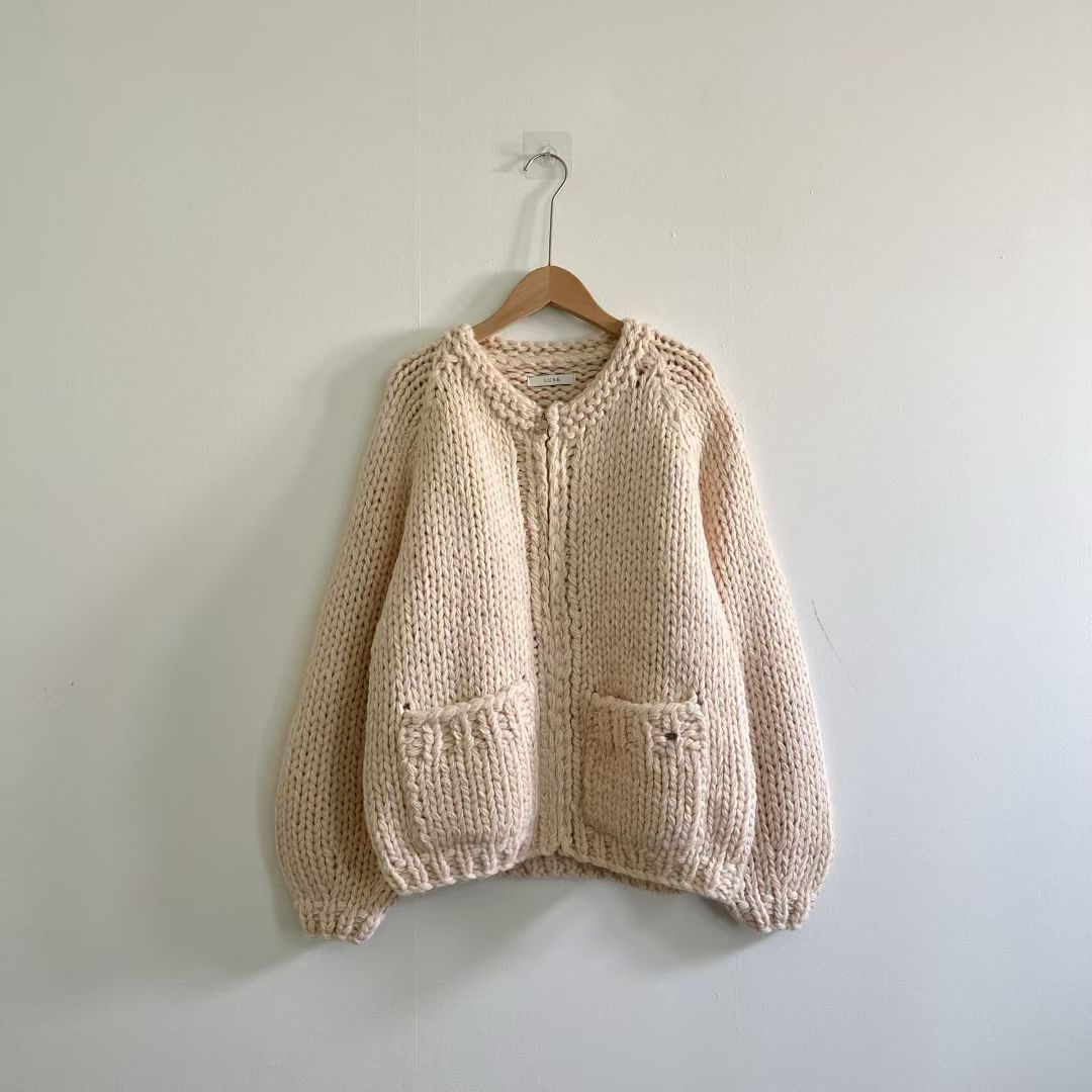 LURE東大門㊣代購女裝新品25秋冬休閑職業人氣真品針織衫拉鏈LURE針織衫圖色1