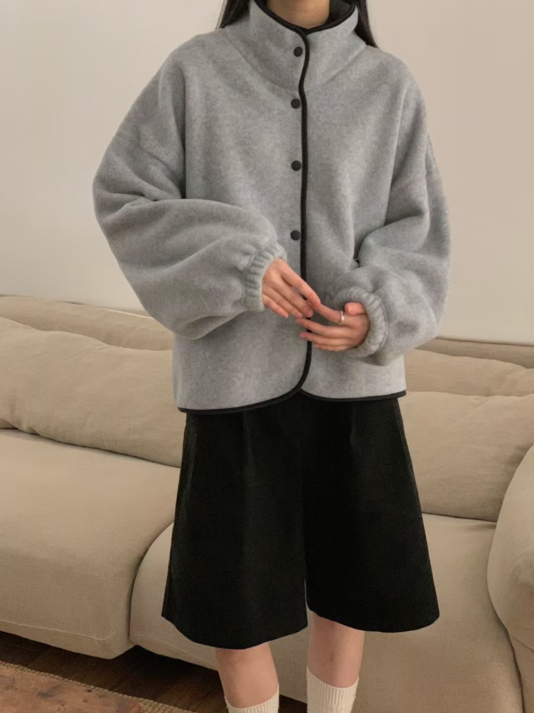 LURE東大門㊣直郵女裝新品休閑人氣推薦時尚職業25秋冬夾克LURE夾克圖色2