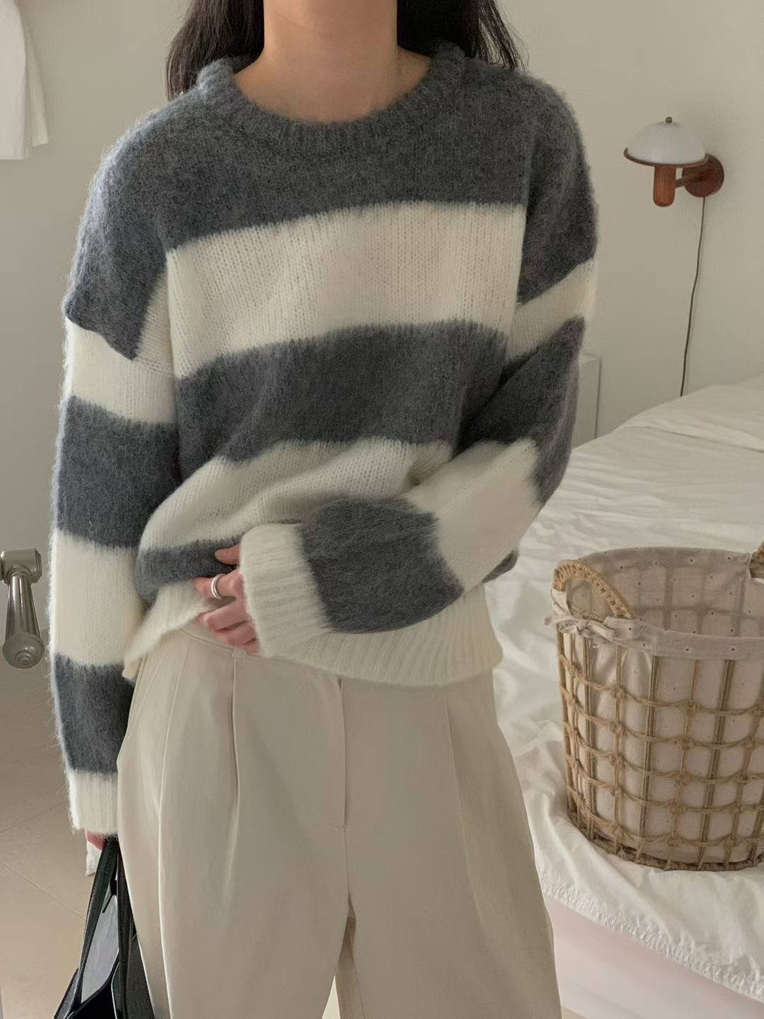 LURE東大門㊣直郵女裝新品熱賣職業推薦真品人氣針織衫羊駝LURE針織衫圖色4