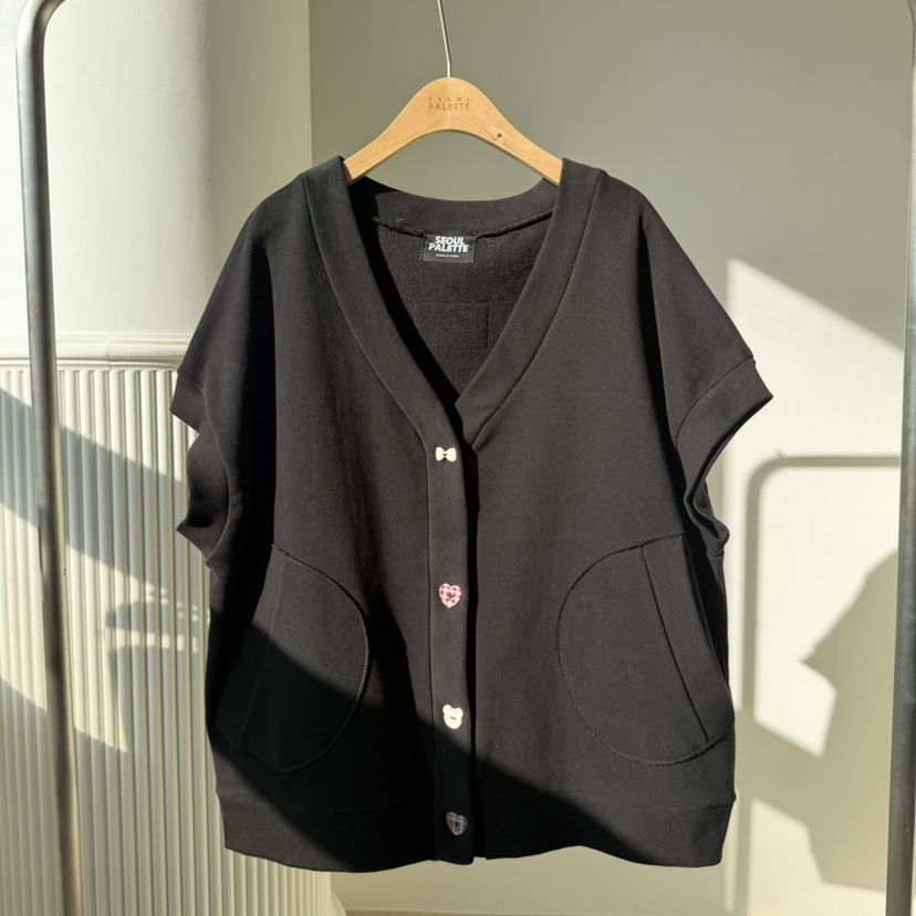 PALETTE-Q東大門㊣實拍女裝新款25秋冬真品推薦馬甲紐扣背心PALETTE-Q馬甲圖色2