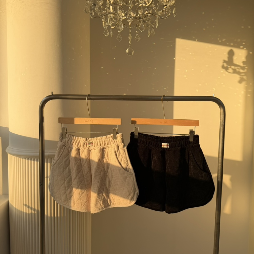 PALETTE-Q韓國直郵㊣女士新品時尚休閑人氣真品推薦短褲絲絨PALETTE-Q短褲