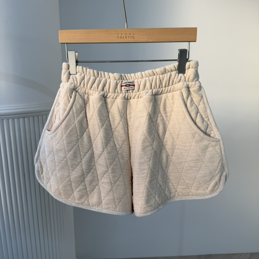 PALETTE-Q韓國直郵㊣女士新品時尚休閑人氣真品推薦短褲絲絨PALETTE-Q短褲