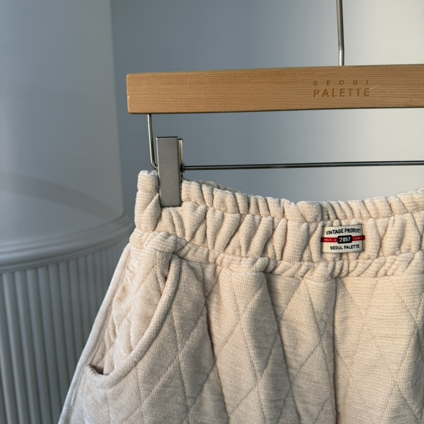 PALETTE-Q韓國直郵㊣女士新品時尚休閑人氣真品推薦短褲絲絨PALETTE-Q短褲