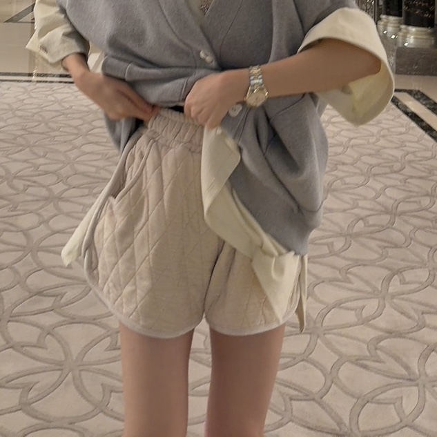 PALETTE-Q韓國直郵㊣女士新品時尚休閑人氣真品推薦短褲絲絨PALETTE-Q短褲