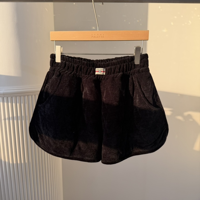 PALETTE-Q韓國直郵㊣女士新品時尚休閑人氣真品推薦短褲絲絨PALETTE-Q短褲圖色2