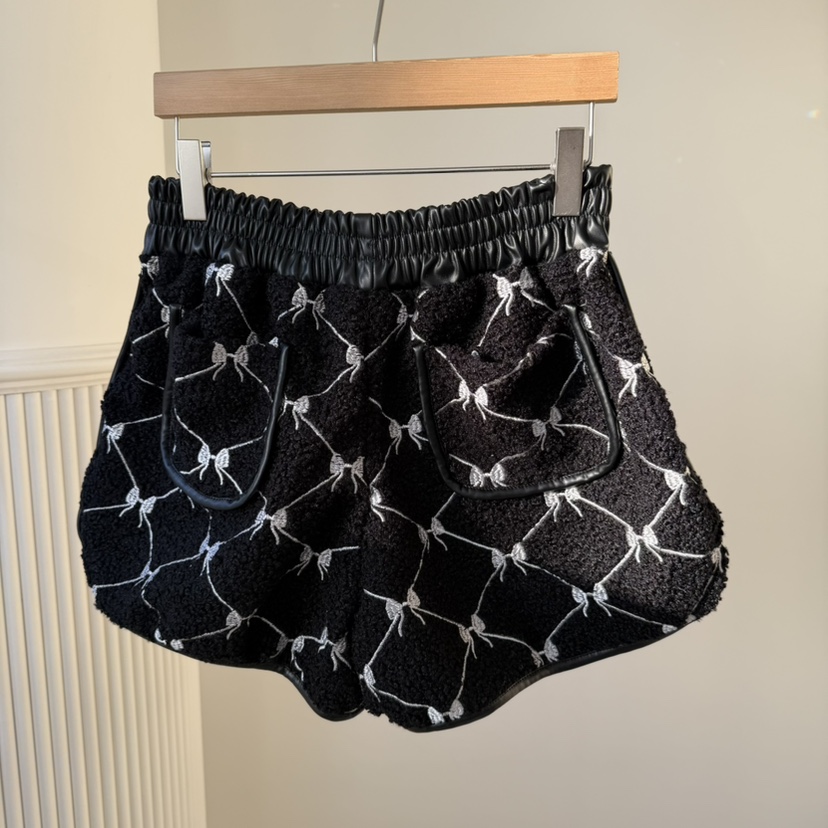 PALETTE-Q韓國直郵㊣女士新款人氣休閑推薦25秋冬短褲皮革PALETTE-Q短褲