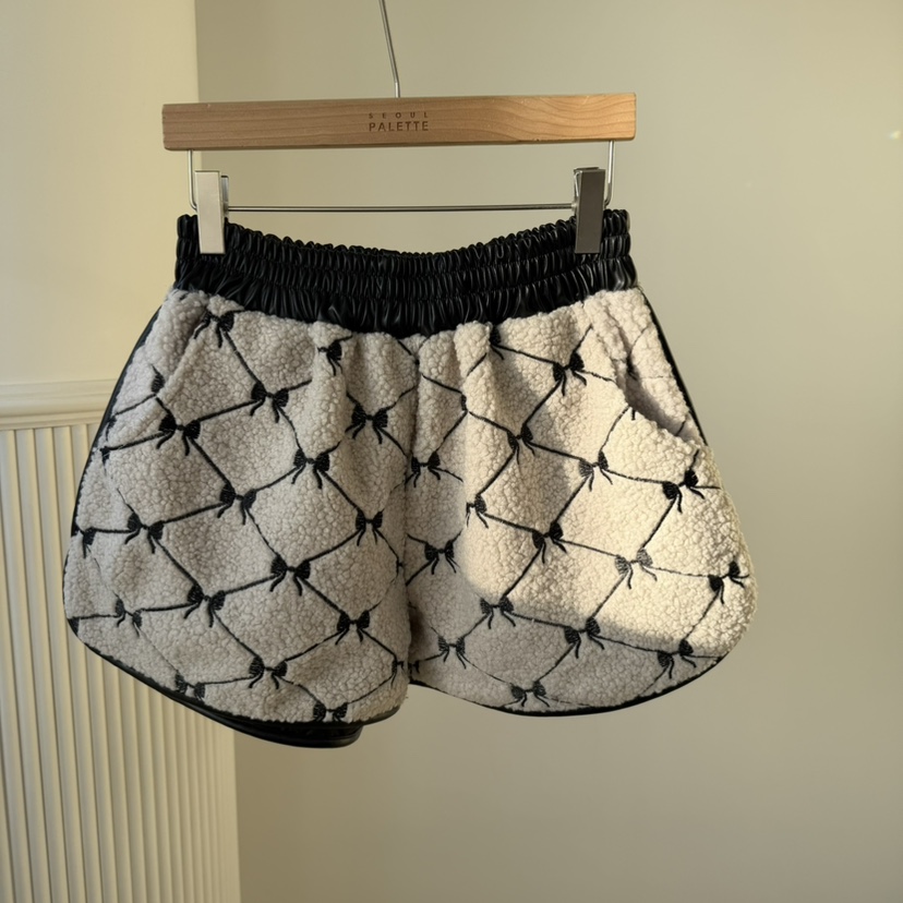 PALETTE-Q韓國直郵㊣女士新款人氣休閑推薦25秋冬短褲皮革PALETTE-Q短褲