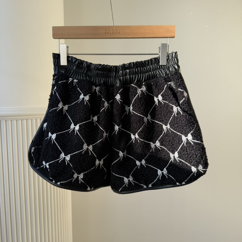 PALETTE-Q韓國直郵㊣女士新款人氣休閑推薦25秋冬短褲皮革PALETTE-Q短褲圖色2