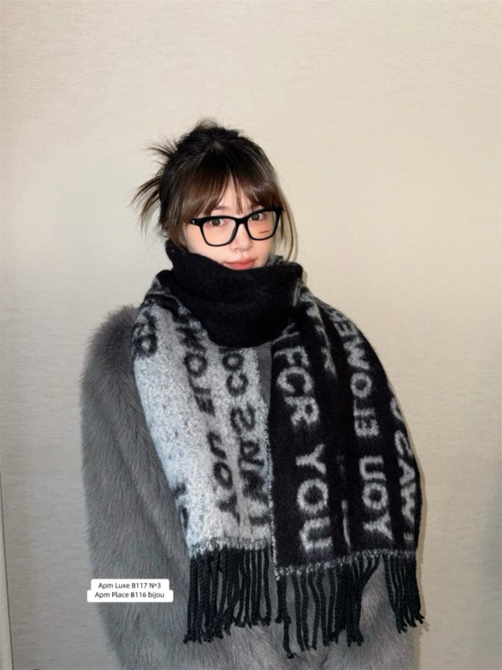 N3韓國直郵㊣女裝新款推薦熱賣時尚休閑25秋冬真品圍巾披肩N3圍巾/披肩