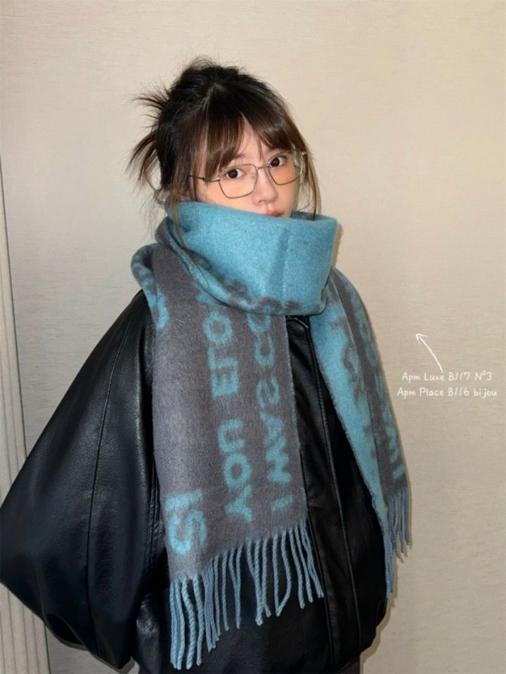 N3韓國直郵㊣女裝新款推薦熱賣時尚休閑25秋冬真品圍巾披肩N3圍巾/披肩