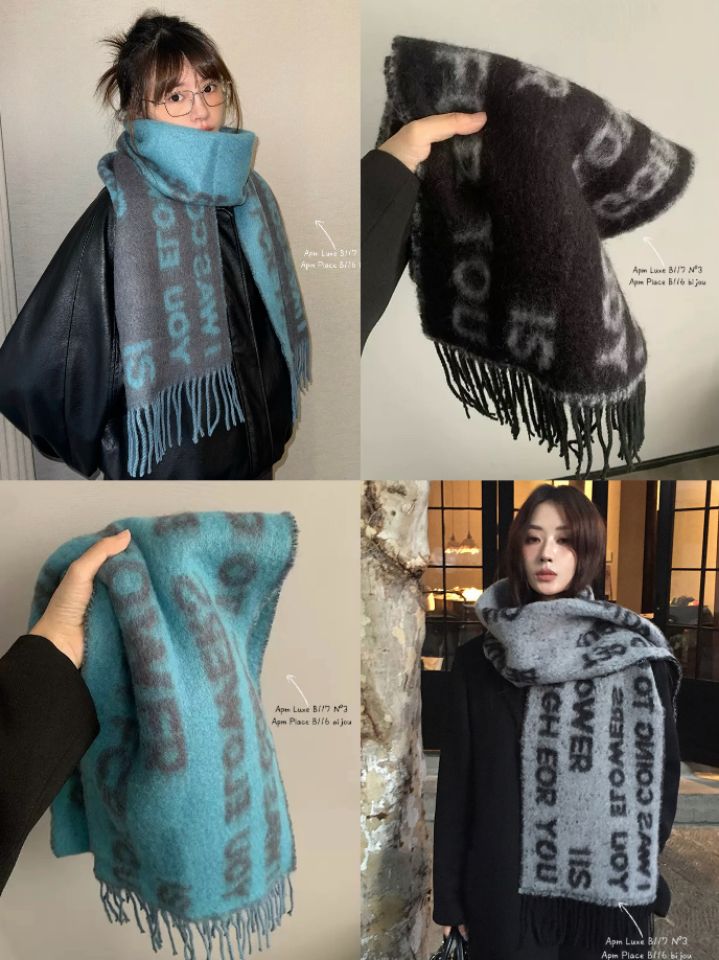 N3韓國直郵㊣女裝新款推薦熱賣時尚休閑25秋冬真品圍巾披肩N3圍巾/披肩