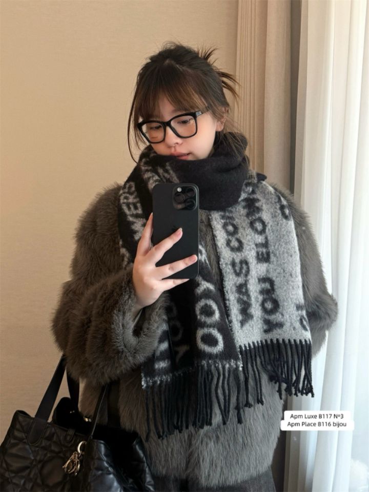 N3韓國直郵㊣女裝新款推薦熱賣時尚休閑25秋冬真品圍巾披肩N3圍巾/披肩