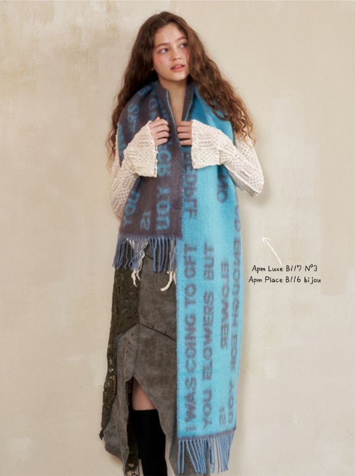 N3韓國直郵㊣女裝新款推薦熱賣時尚休閑25秋冬真品圍巾披肩N3圍巾/披肩