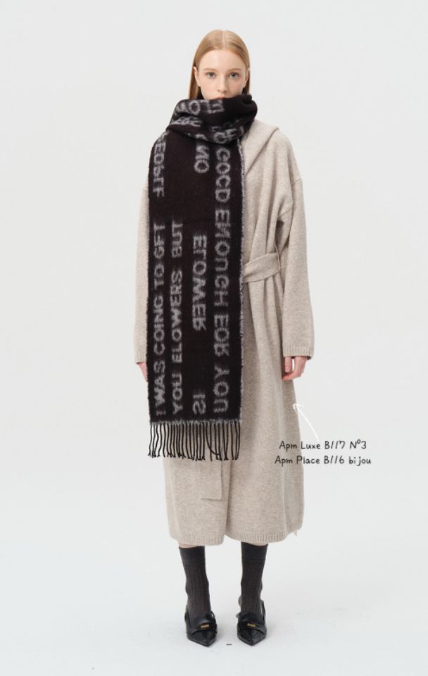 N3韓國直郵㊣女裝新款推薦熱賣時尚休閑25秋冬真品圍巾披肩N3圍巾/披肩