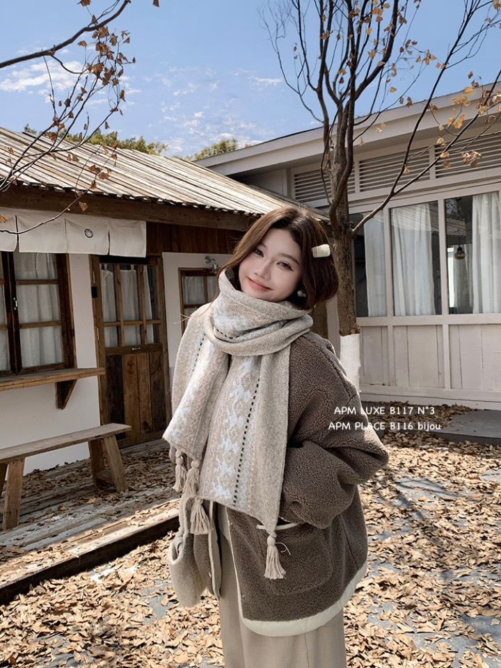 N3東大門㊣代購女裝新品真品熱賣職業休閑時尚圍巾披肩流蘇N3圍巾/披肩