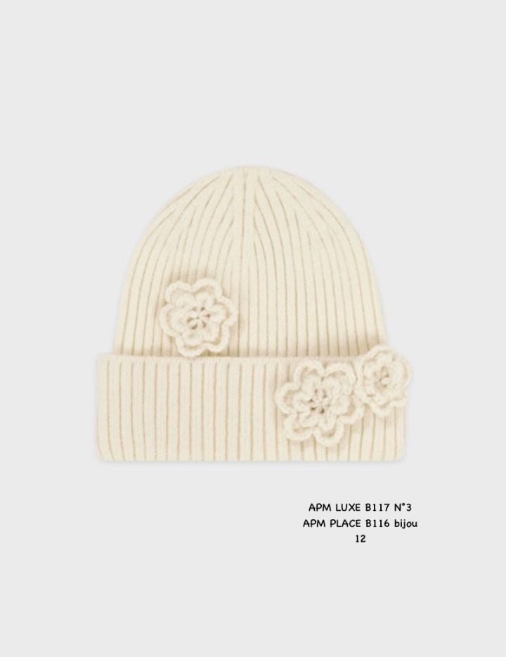 N3韓國直郵㊣女士新款人氣職業真品25秋冬熱賣推薦帽子花朵N3帽子圖色2