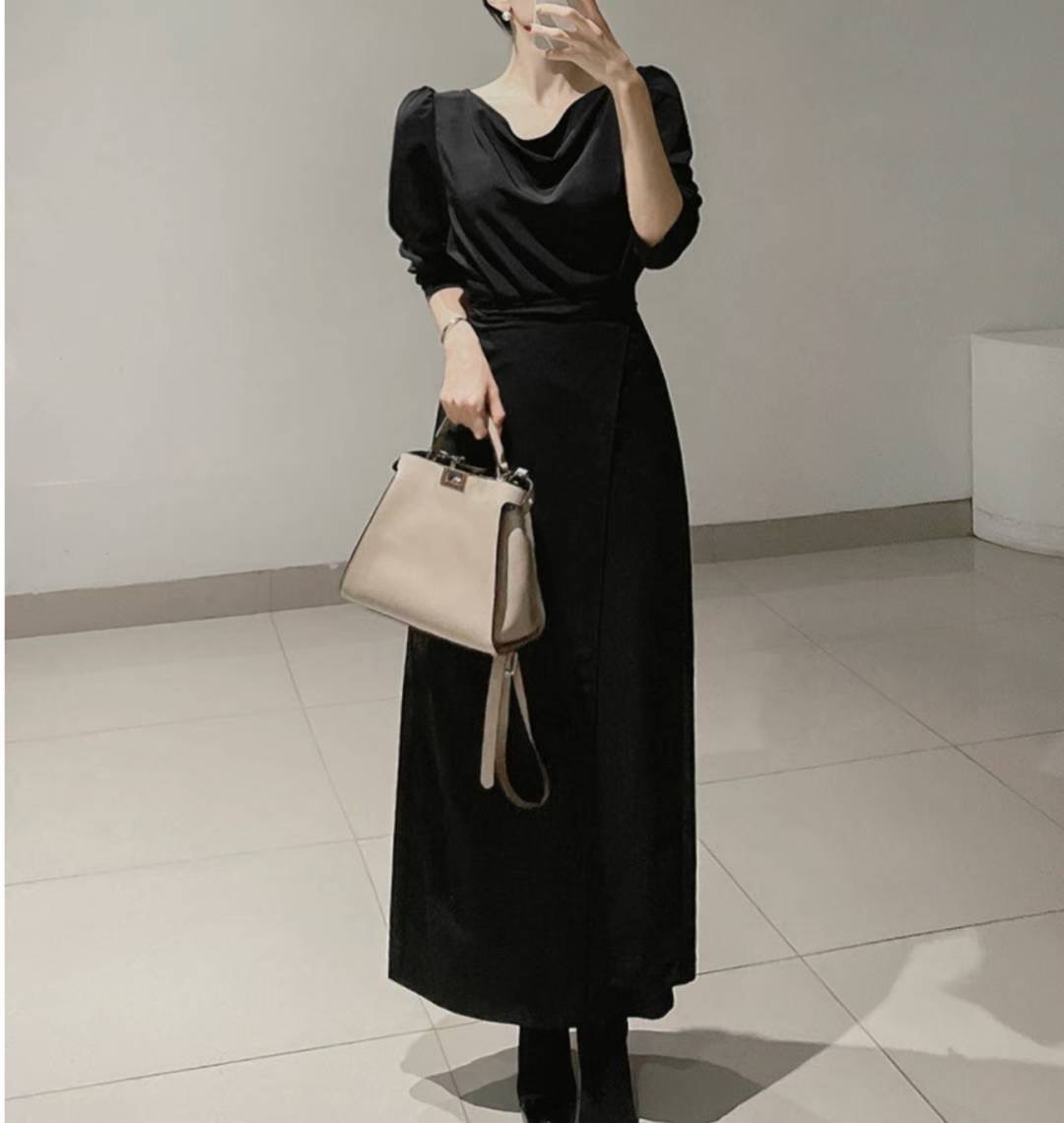 DRY FLOWER韓國直郵㊣女裝新款時尚人氣休閑推薦25秋冬連衣裙DRY FLOWER連衣裙圖色1