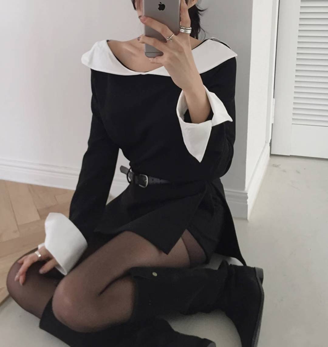 DRY FLOWER東大門㊣實拍女士新品真品25秋冬時尚襯衫蕾絲衫DRY FLOWER襯衫/蕾絲衫