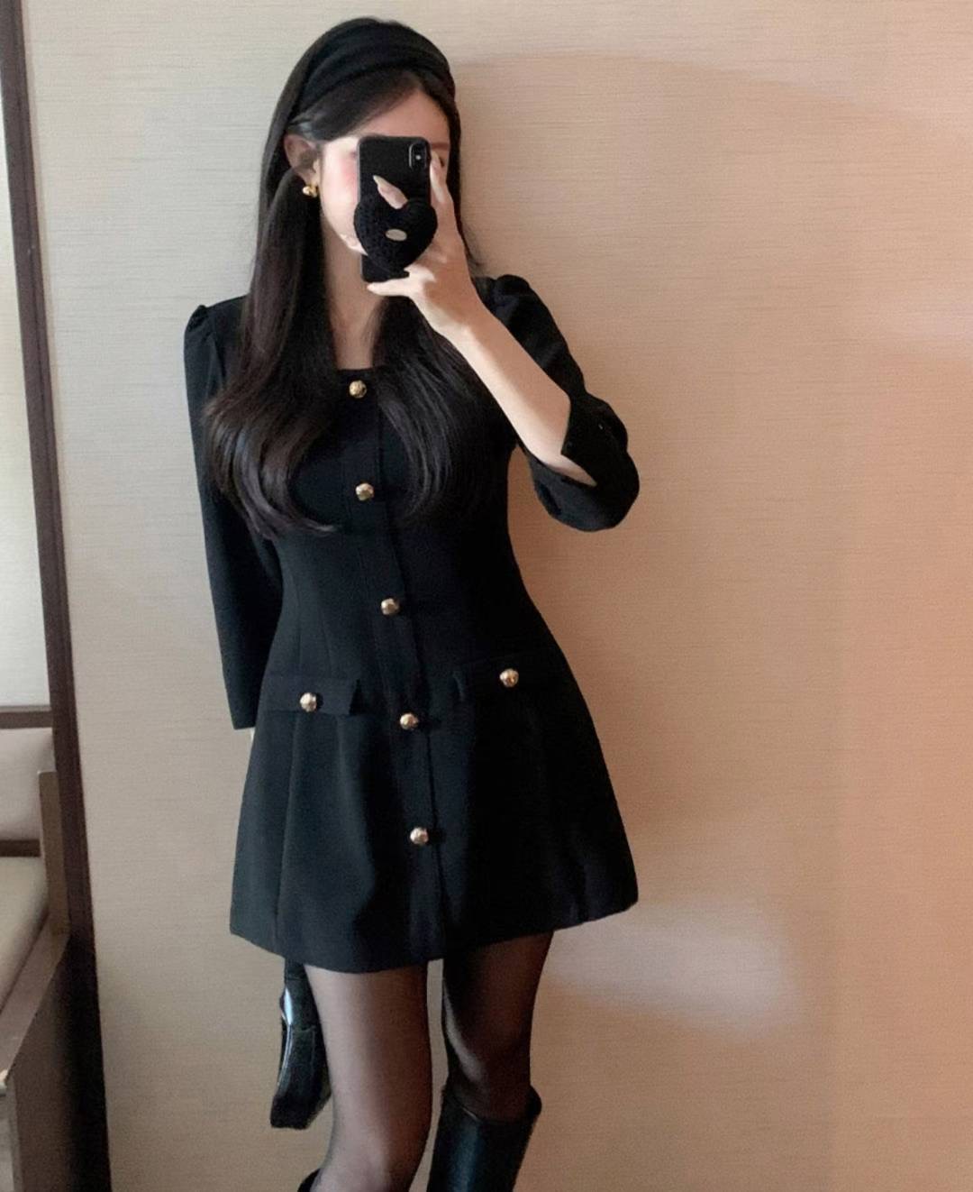 DRY FLOWER東大門㊣代購女裝新款熱賣時尚職業休閑25秋冬連衣裙DRY FLOWER連衣裙