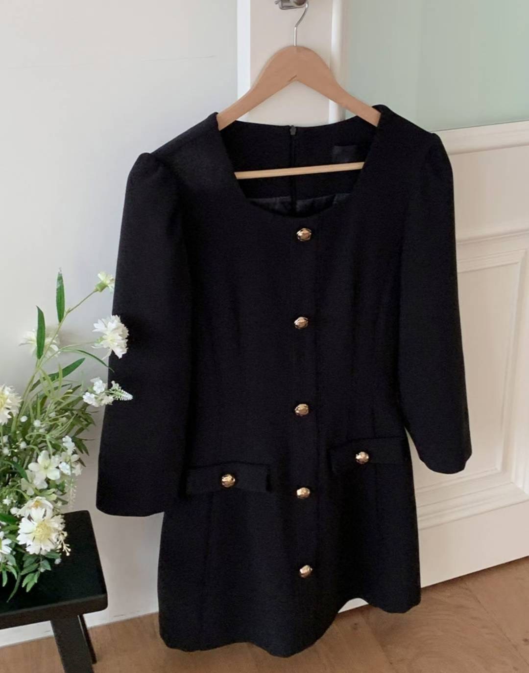 DRY FLOWER東大門㊣代購女裝新款熱賣時尚職業休閑25秋冬連衣裙DRY FLOWER連衣裙圖色1