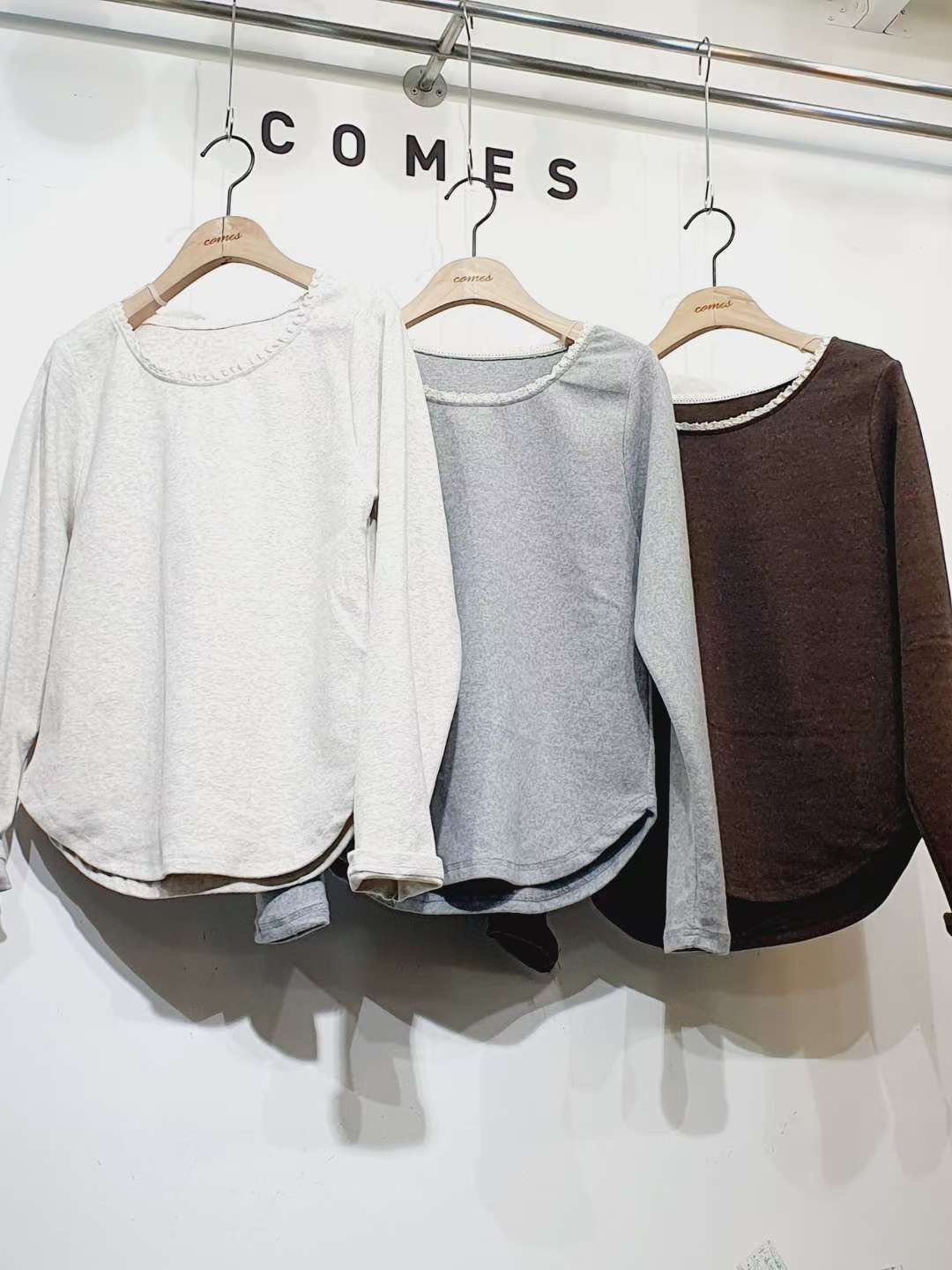 COMES-컴즈-OT東大門㊣代購女裝新品休閑熱賣推薦長袖T恤COMES-ot長袖T恤