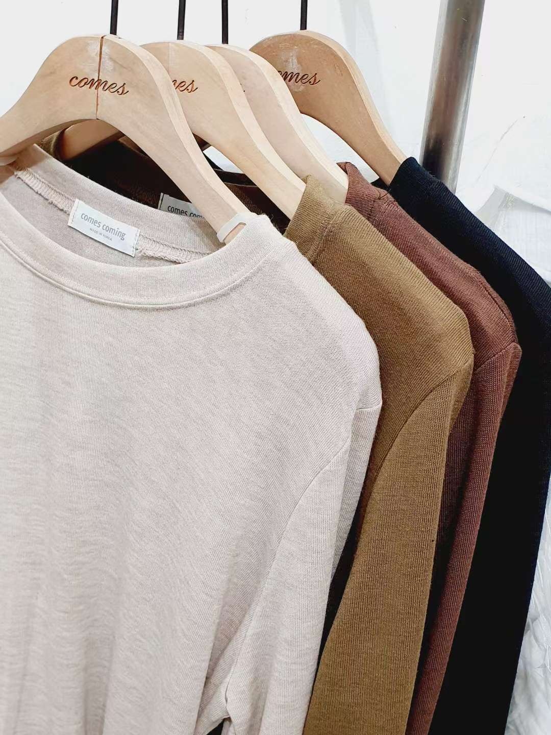 COMES-컴즈-OT東大門㊣實拍女裝新款熱賣休閑推薦長袖T恤COMES-ot長袖T恤