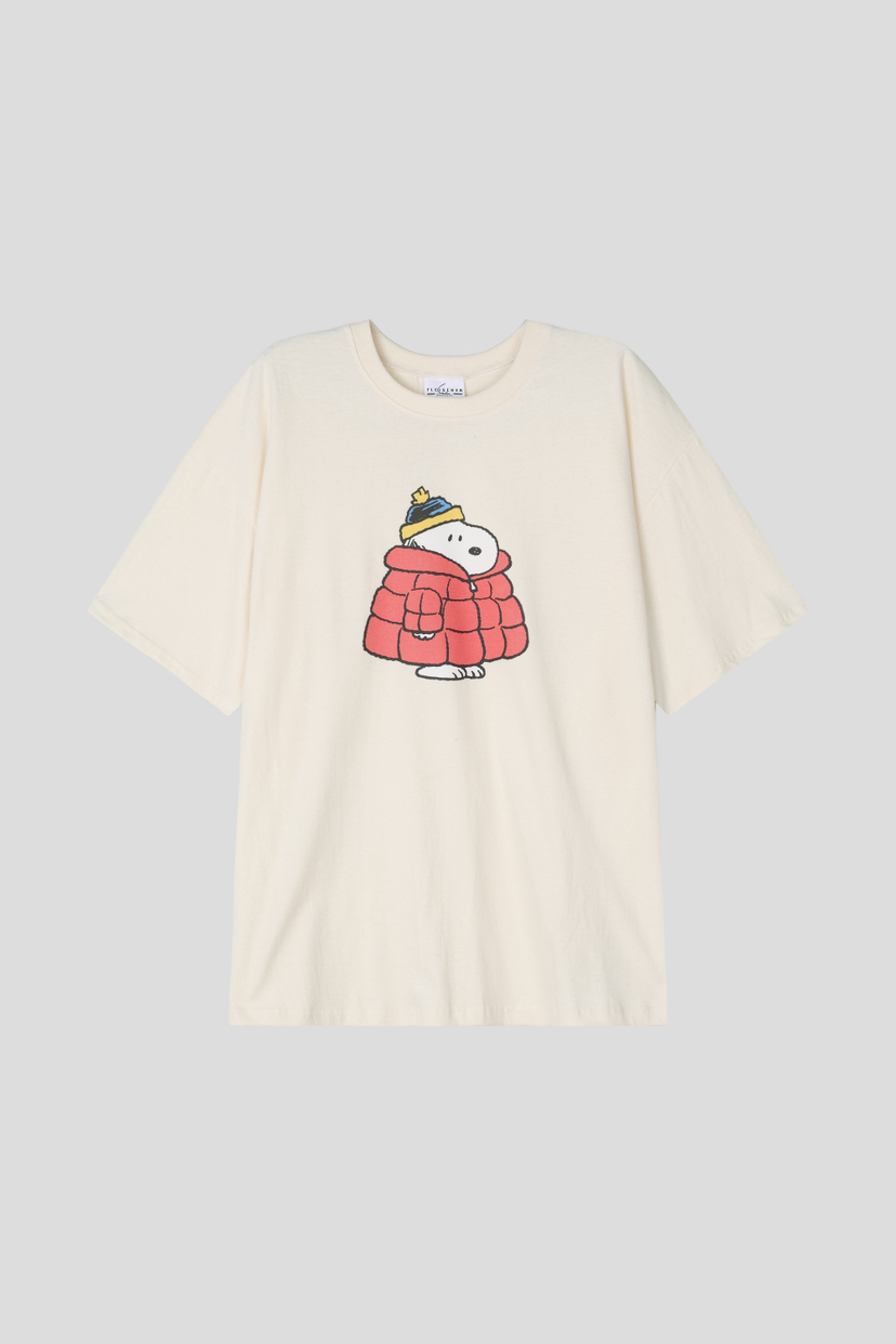 OURWAVE/OUR ROOM東大門㊣代購女裝新品人氣T恤史努比加絨抓絨Our Wave/Our RoomT恤圖色3