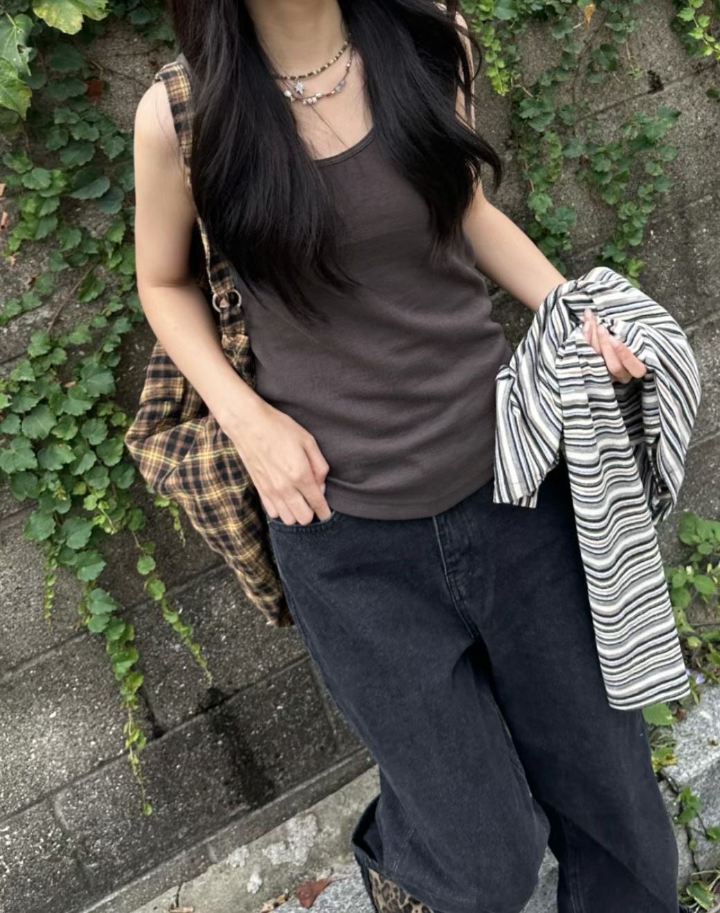 WADE東大門㊣代購女裝新品人氣時尚熱賣25秋冬休閑吊帶背心WADE吊帶/背心