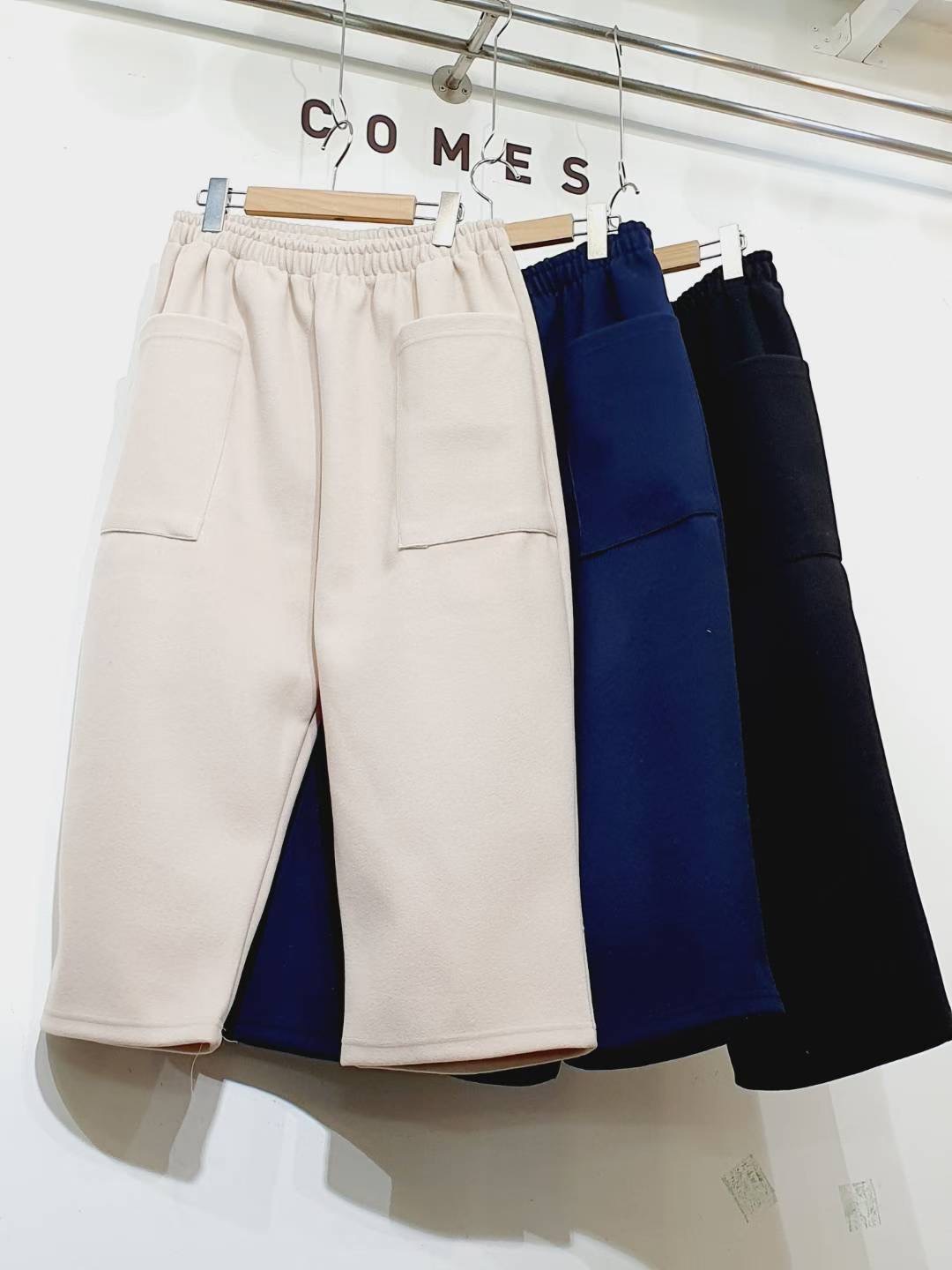 COMES-컴즈-OT韓國代購㊣女裝新品真品熱賣休閑褲羊毛口袋COMES-ot休閑褲