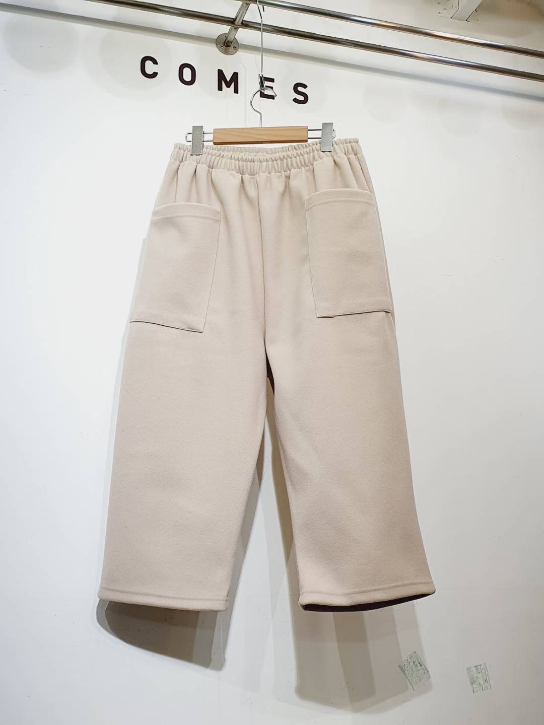 COMES-컴즈-OT韓國代購㊣女裝新品真品熱賣休閑褲羊毛口袋COMES-ot休閑褲圖色1