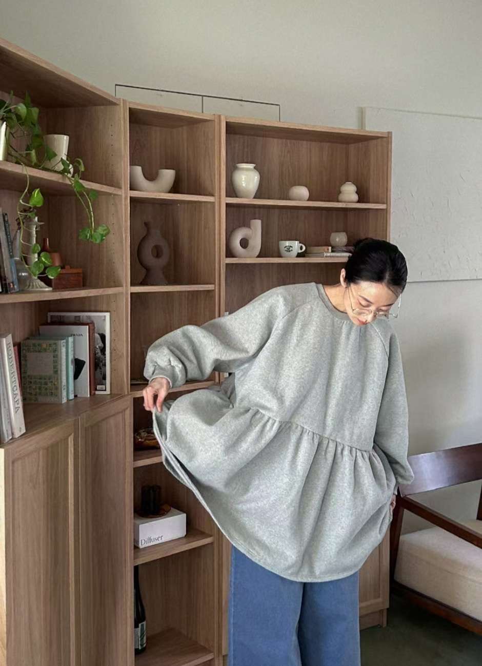 COMES-컴즈-OT東大門㊣代購女裝新品人氣時尚職業連衣裙抓絨COMES-ot連衣裙