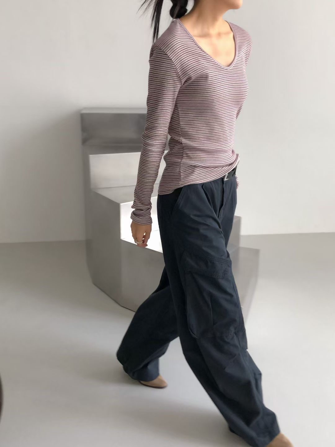 WADE東大門㊣直郵女士新款熱賣真品時尚推薦職業25秋冬長袖T恤WADE長袖T恤