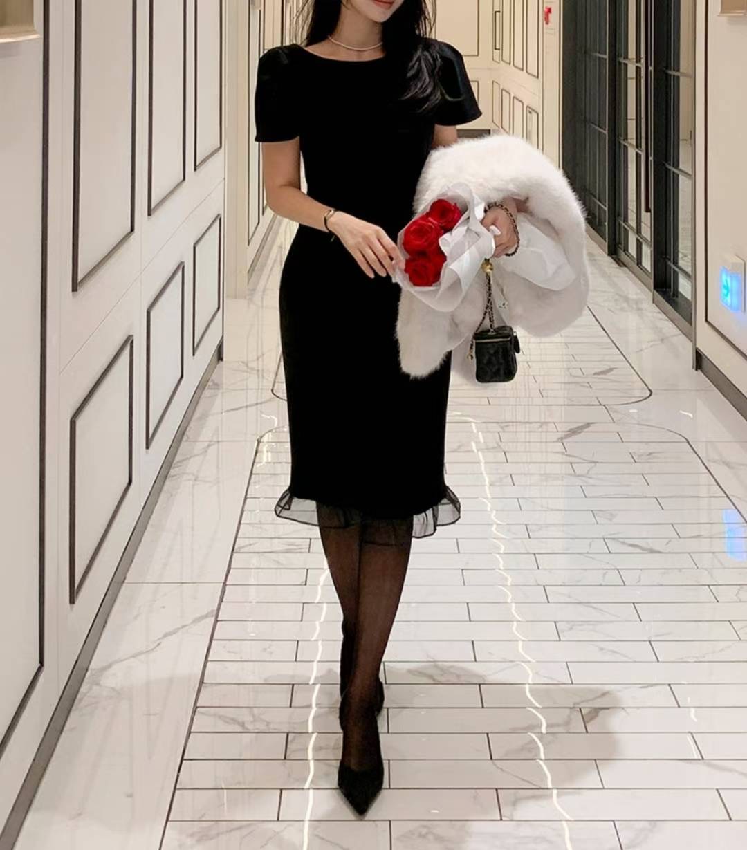 DRY FLOWER東大門㊣代購女士新款真品熱賣人氣時尚休閑連衣裙DRY FLOWER連衣裙圖色1