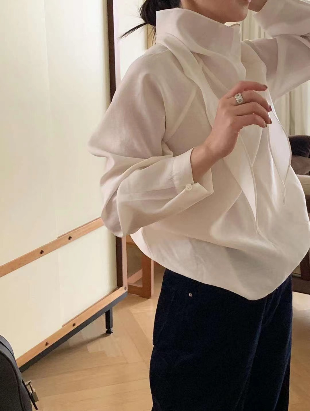 LONDON LACE-런던레이스-T韓國代購㊣女士新品25秋冬襯衫蕾絲衫LONDON LACE襯衫/蕾絲衫