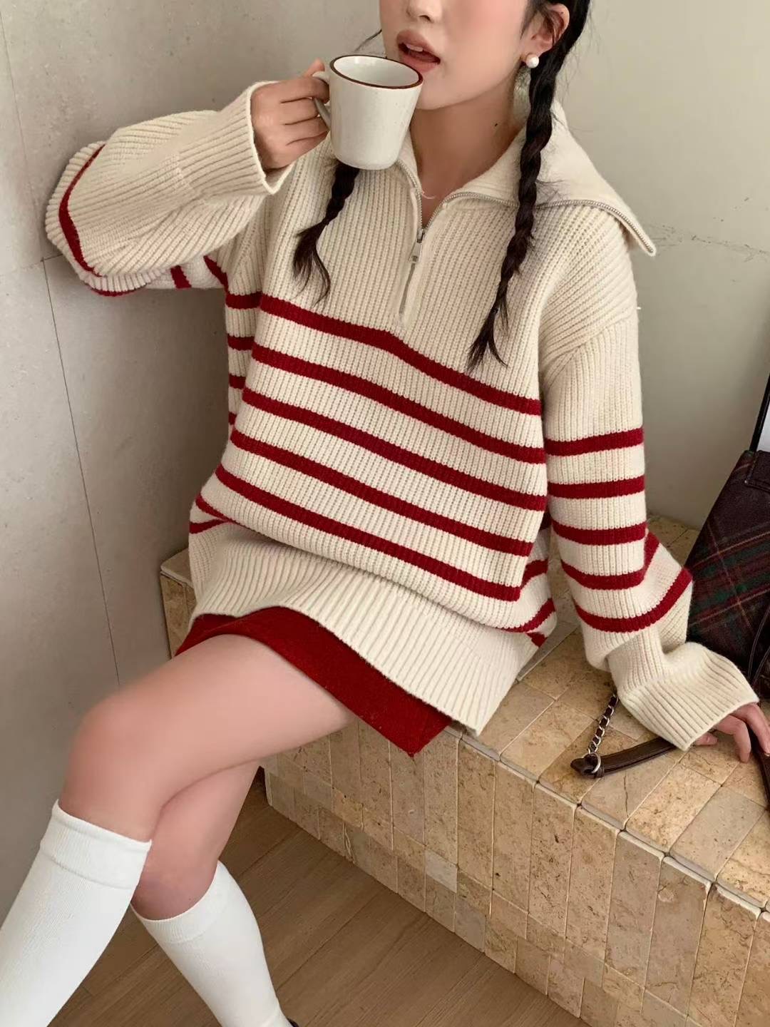 REALBLACK韓國直郵㊣女士新款真品熱賣休閑職業時尚推薦針織衫REALBLACK針織衫圖色3