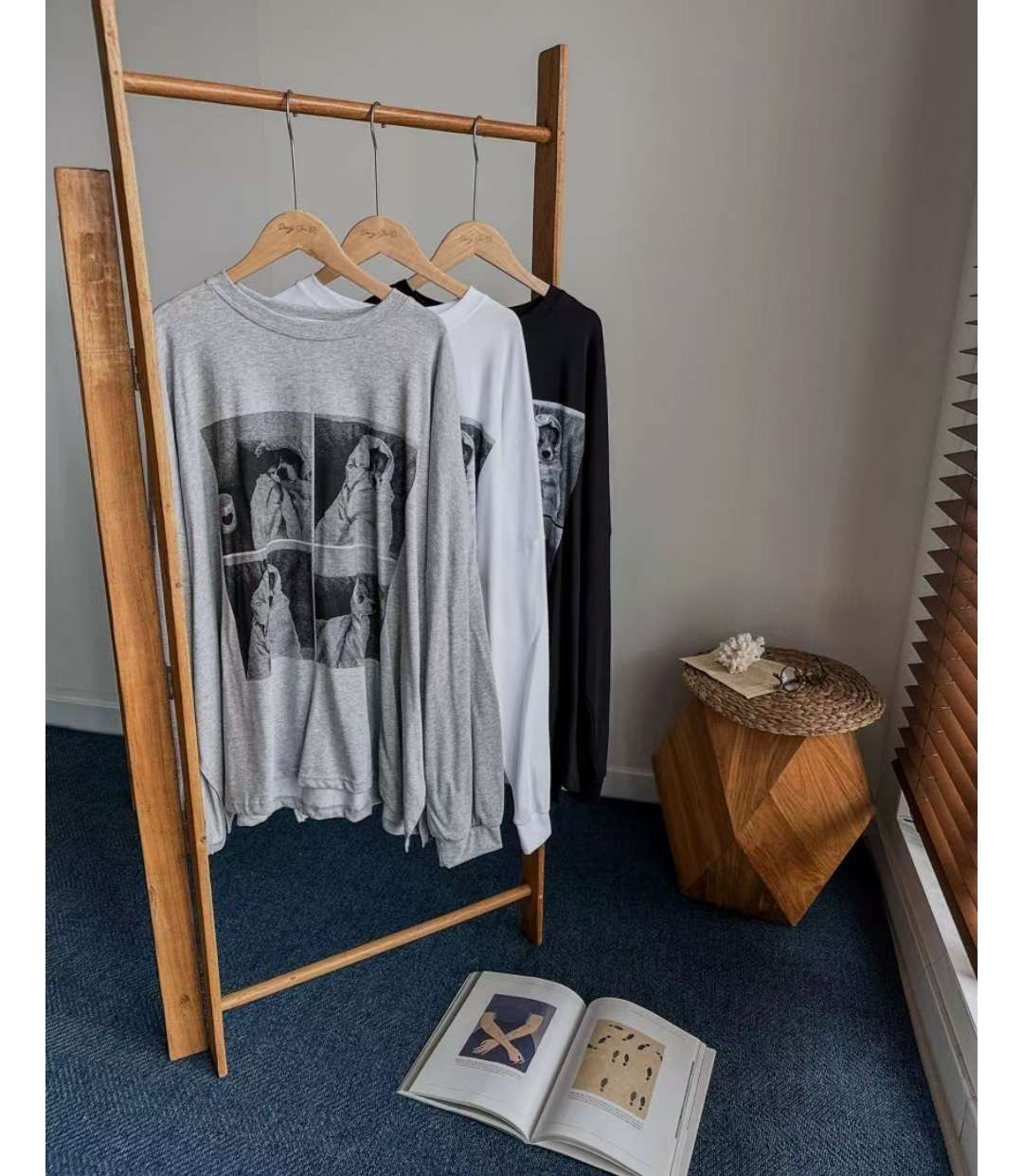 REALBLACK東大門㊣實拍女士新款推薦熱賣職業25秋冬長袖T恤REALBLACK長袖T恤圖色2左二色