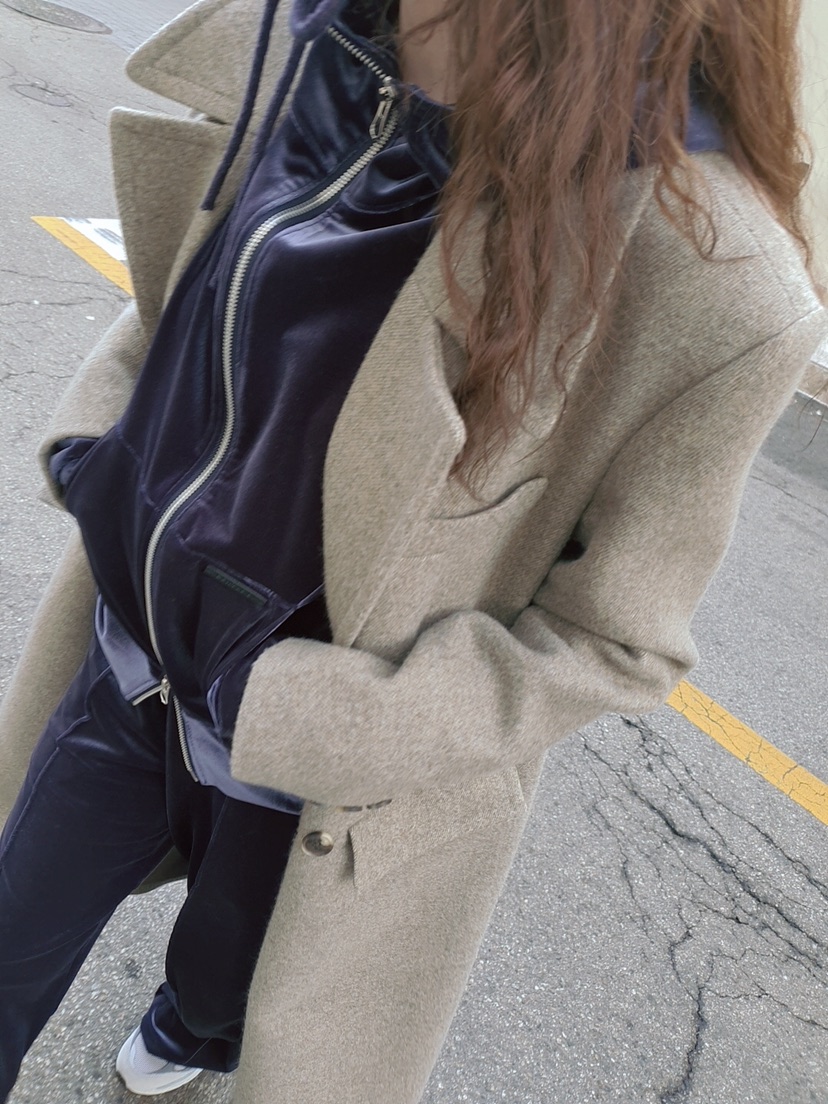 GENTLE B/LOVENTINA東大門㊣代購女裝新品25秋冬衛衣連帽拉鏈衫絲絨GENTLE B/LOVENTINA衛衣