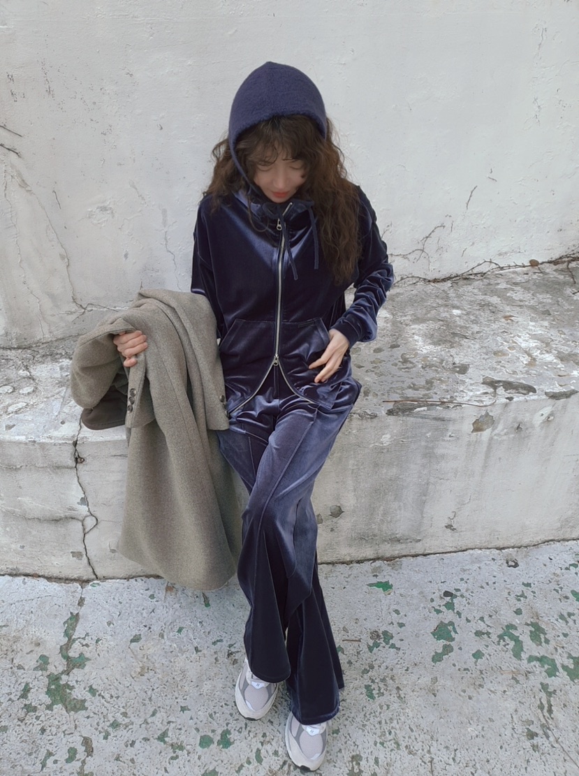 GENTLE B/LOVENTINA韓國直郵㊣女士新品職業休閑褲絲絨褲GENTLE B/LOVENTINA休閑褲