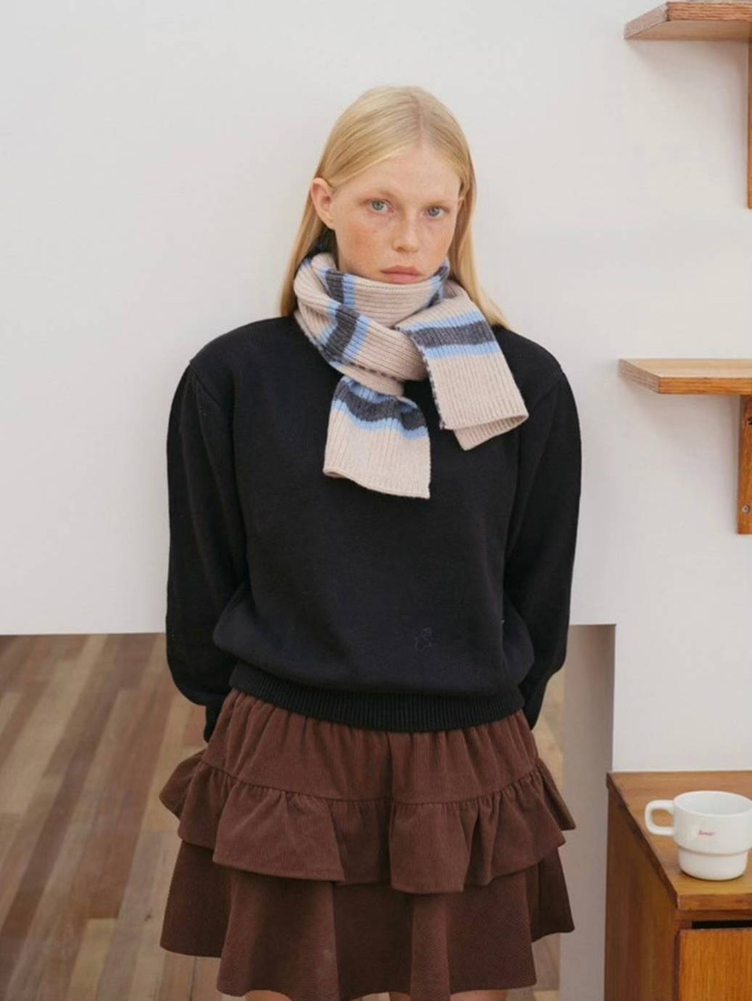 BRO韓國代購㊣女士新款職業25秋冬人氣推薦真品熱賣圍巾披肩BRO圍巾/披肩圖色3