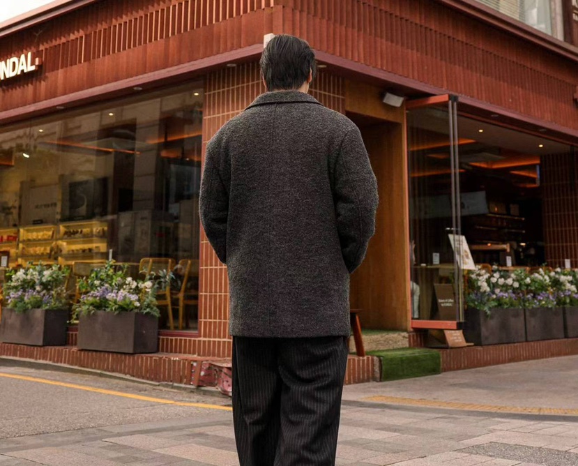 BRO東大門㊣實拍女士新款職業時尚真品25秋冬熱賣中長款大衣BRO中長款大衣