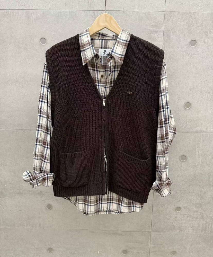 BRO韓國代購㊣女士新款休閑25秋冬真品時尚熱賣馬甲不含內搭BRO馬甲圖色3