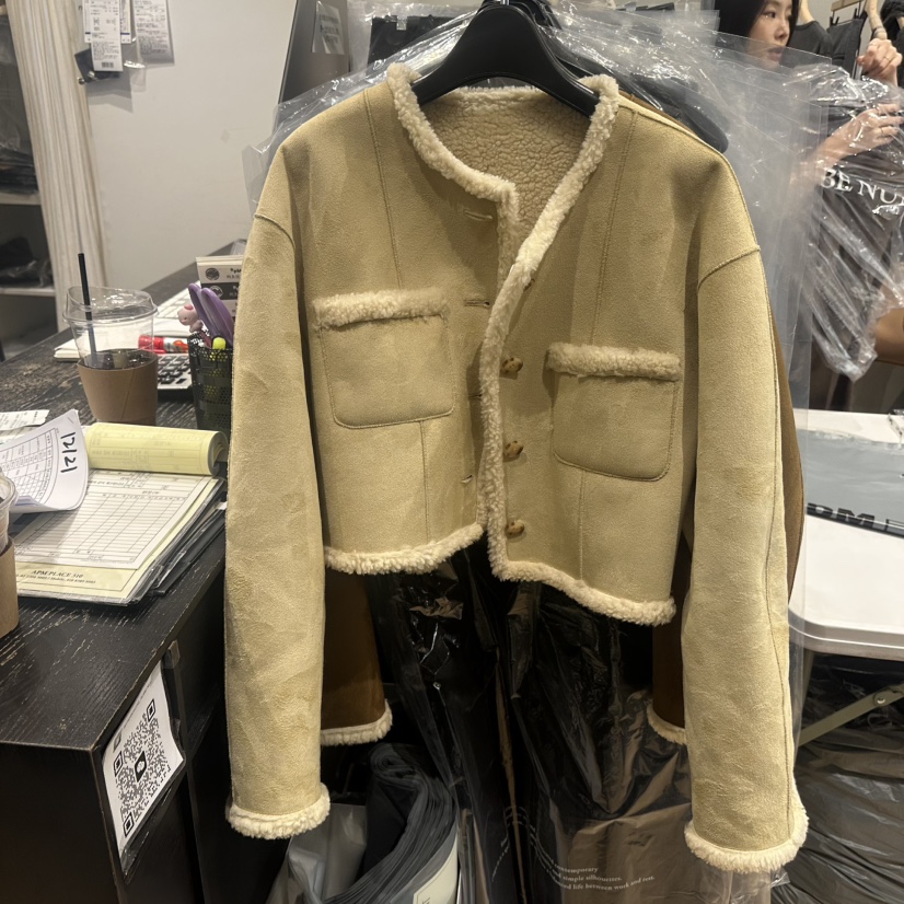 aube nunt韓國代購㊣女士新款時尚25秋冬職業熱賣夾克里外穿aube nunt夾克圖色2