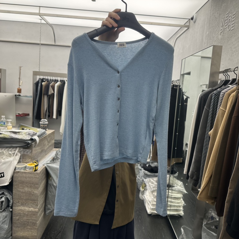 KARE/WEREPIECE東大門㊣代購女士新款職業長袖T恤披肩紐扣KARE/WEREPIECE長袖T恤圖色1