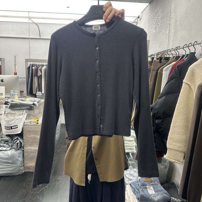 KARE/WEREPIECE東大門㊣代購女士新款職業長袖T恤披肩紐扣KARE/WEREPIECE長袖T恤圖色2