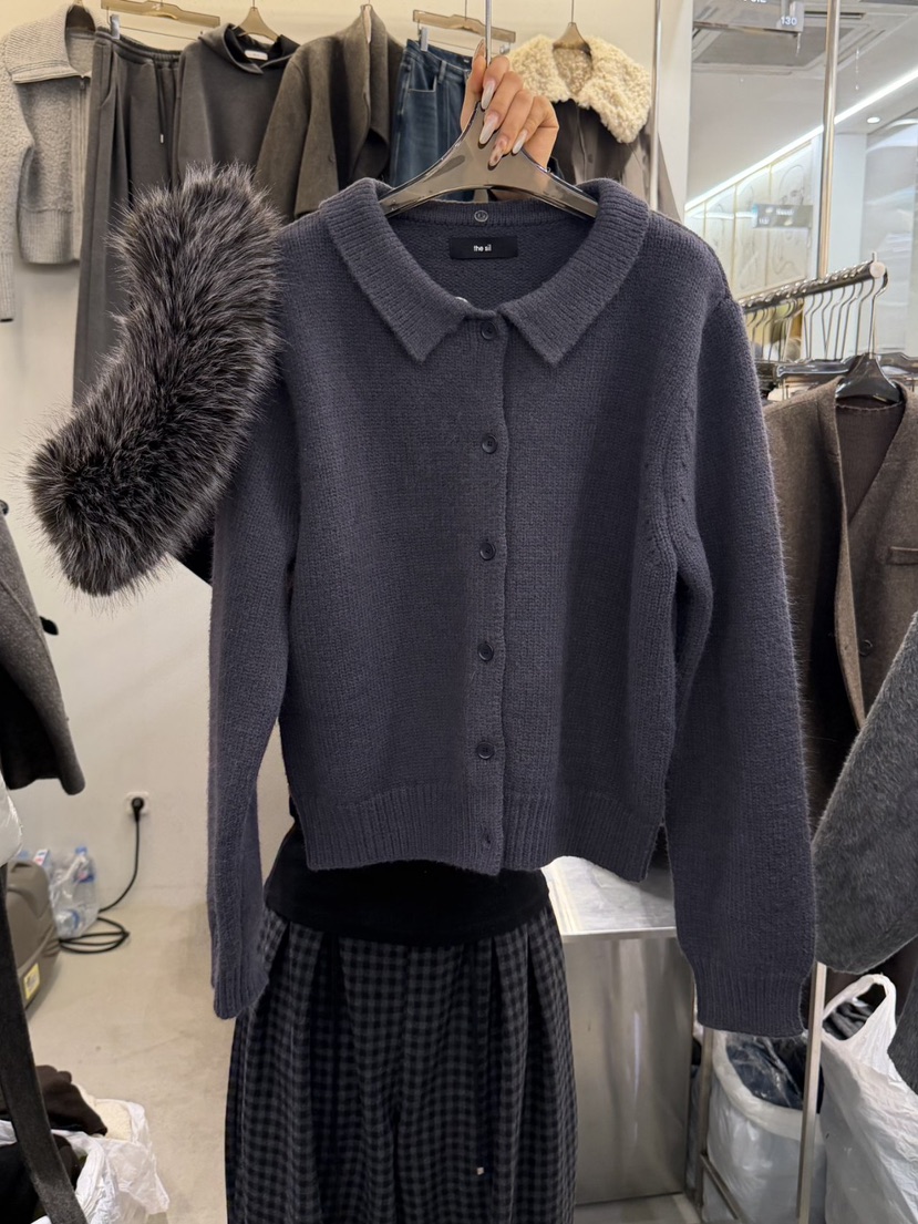 THE SIL東大門㊣代購女士新品推薦人氣毛衣毛領可拆可拆卸THE SIL/1 2ILLY毛衣