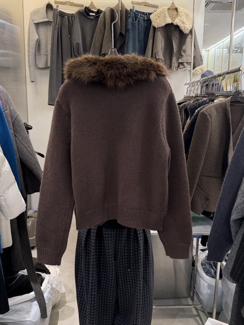 THE SIL東大門㊣代購女士新品推薦人氣毛衣毛領可拆可拆卸THE SIL/1 2ILLY毛衣