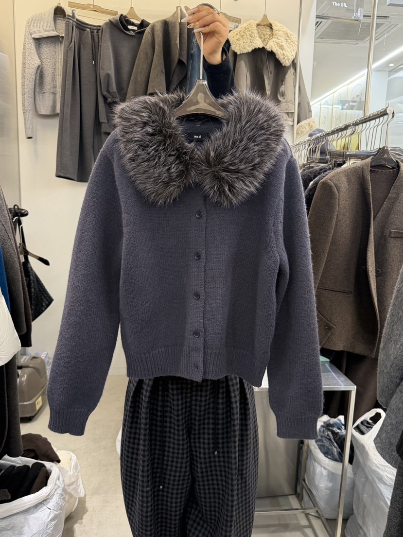 THE SIL東大門㊣代購女士新品推薦人氣毛衣毛領可拆可拆卸THE SIL/1 2ILLY毛衣圖色1